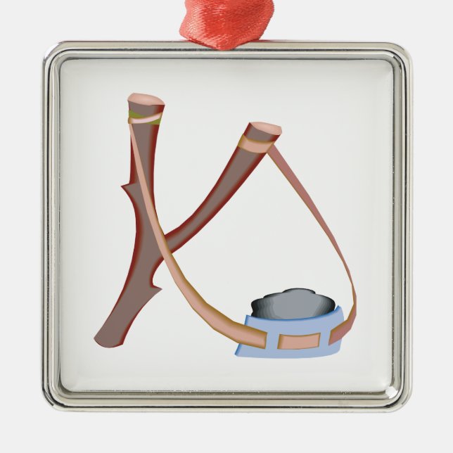 Ornamento De Metal Estilingue (Frente)