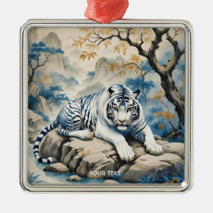 Ornamento De Metal Estilo Chinês Fantasy Cute Tiger