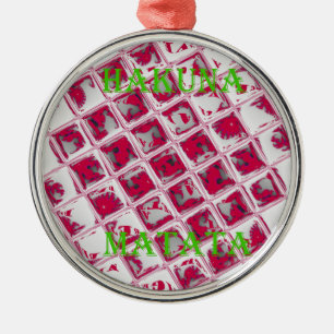 Ornamento De Metal Estilo de Matata Red Hakuna