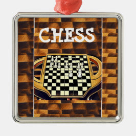 ORNAMENTO DE METAL ESTILO DO CONSELHO CHESS