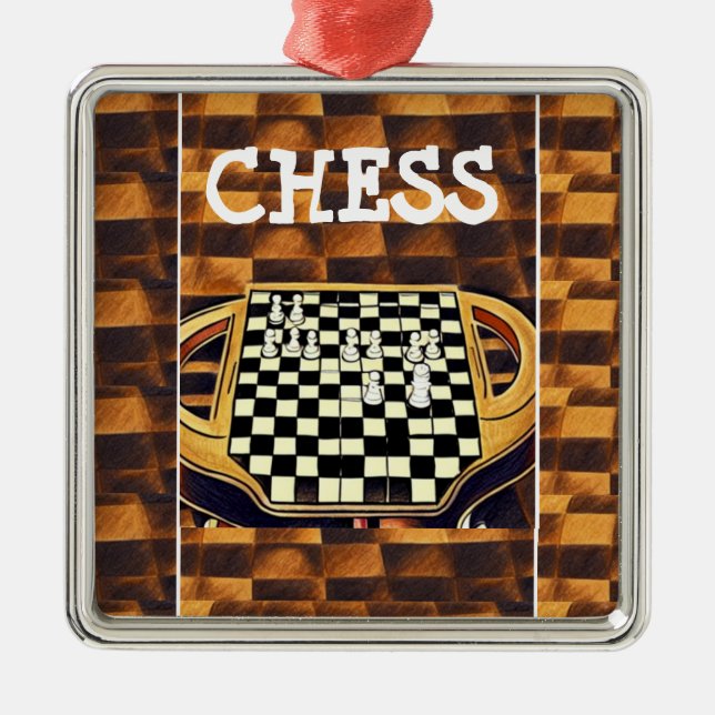 ORNAMENTO DE METAL ESTILO DO CONSELHO CHESS (Frente)