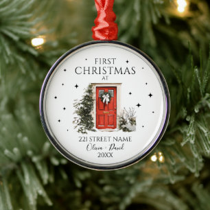 Ornamento De Metal Estilo Luxuoso Natal Personalizável Endereço Nova 