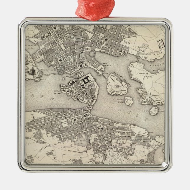 Ornamento De Metal Éstocolmo, suecia (Frente)