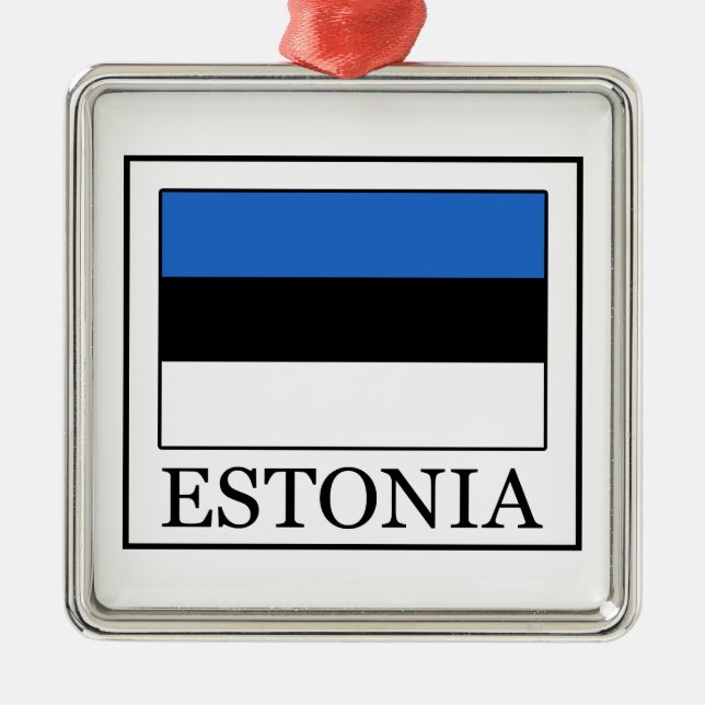 Ornamento De Metal Estônia (Frente)