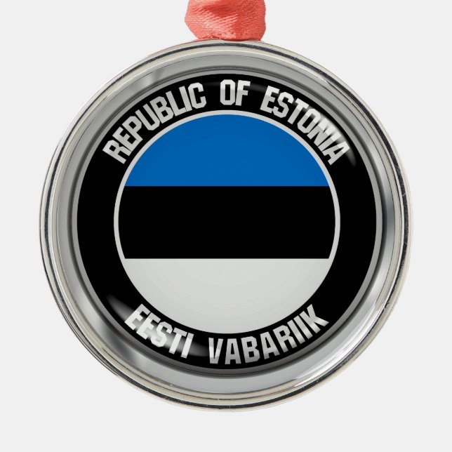 Ornamento De Metal Estônia Round Emblem (Frente)