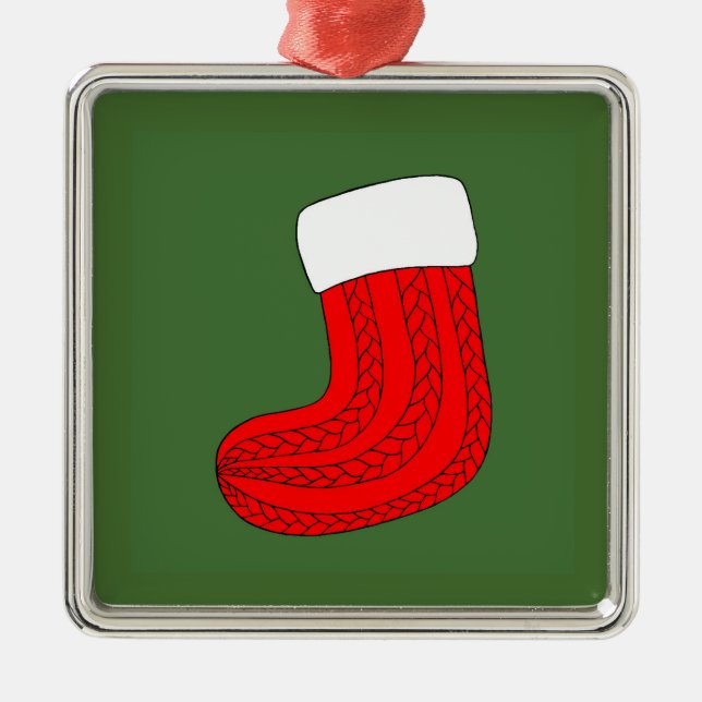 Ornamento De Metal Estoque de Natal (Frente)