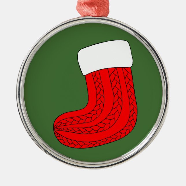 Ornamento De Metal Estoque de Natal (Frente)