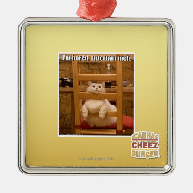 Ornamento De Metal Estou entediado. (Frente)