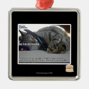 Ornamento De Metal Estou escutando