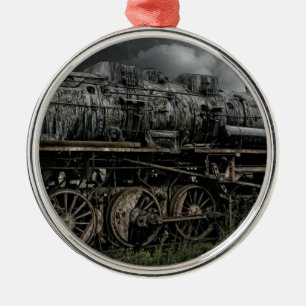 Ornamento De Metal estrada de ferro locomotiva do trilho do trem do