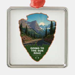 Ornamento De Metal Estrada Going To The Sun Glacier NP Arrowhead