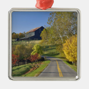 Ornamento De Metal Estrada rural através da região Bluegrass de Kentu