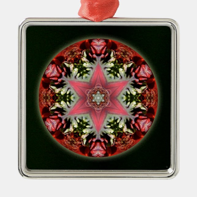 Ornamento De Metal Estrela de Natal (Frente)