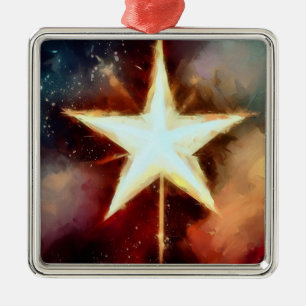 Ornamento De Metal Estrela de Natal 1