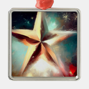 Ornamento De Metal Estrela de Natal 2
