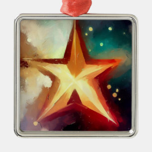 Ornamento De Metal Estrela de Natal 3