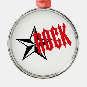 Ornamento De Metal Estrela do rock