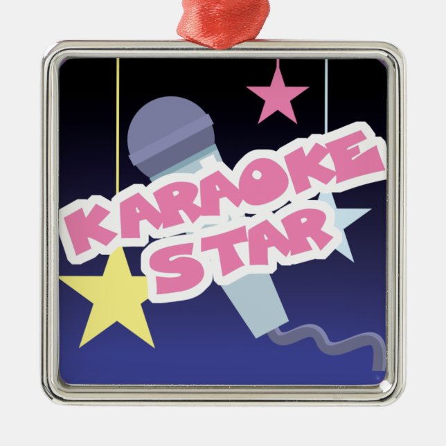 Ornamento De Metal estrela karaoke (Frente)