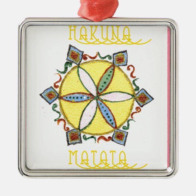 Ornamento De Metal Estrela no Fazer Hakuna Matata (Frente)