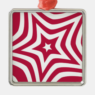Ornamento De Metal Estrela Vermelha