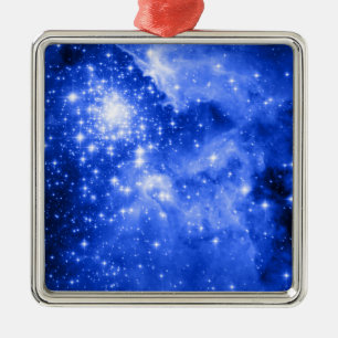 Ornamento De Metal Estrelas Azuis Ultramarinas