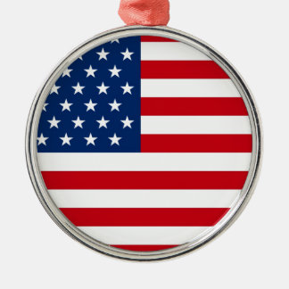Ornamento De Metal Estrelas e Stripes EUA