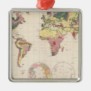 Ornamento De Metal Estrutura geológica do globo