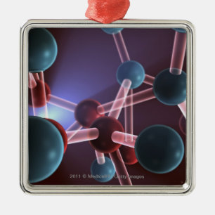 Ornamento De Metal Estrutura molecular da cafeína