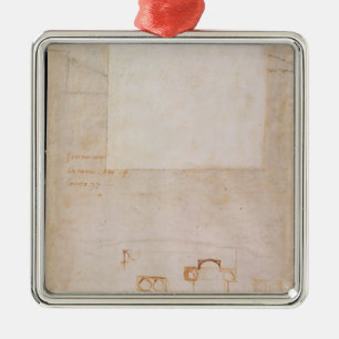 Ornamento De Metal Estudo arquitectónico com notas