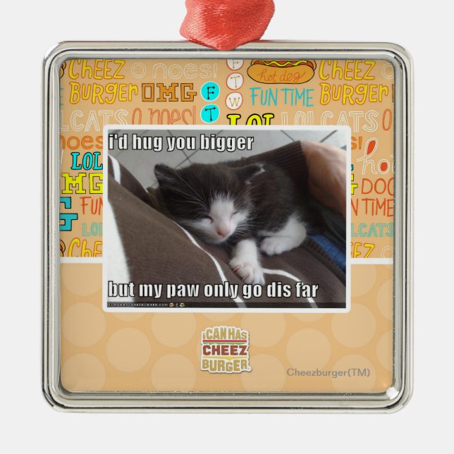 Ornamento De Metal Eu abraçá-lo-ia mais grande (Frente)