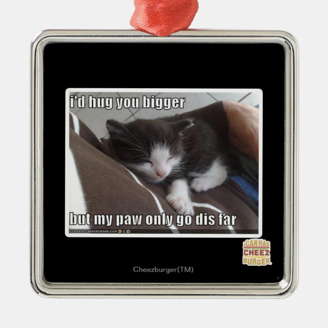 Ornamento De Metal Eu abraçá-lo-ia mais grande (Frente)