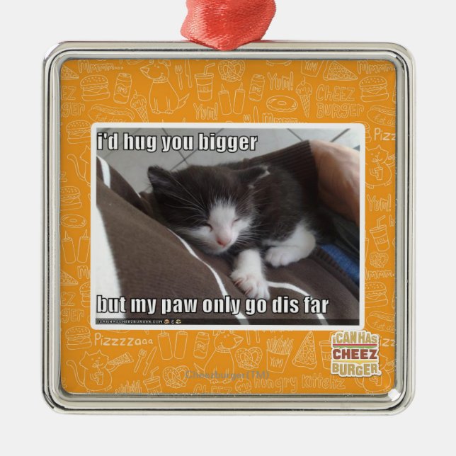 Ornamento De Metal Eu abraçá-lo-ia mais grande (Frente)