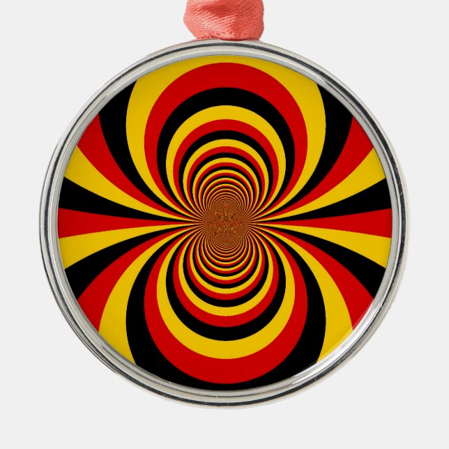 Ornamento De Metal Eu Amo A Impressão De Arte Da Alemanha Nacional (Frente)