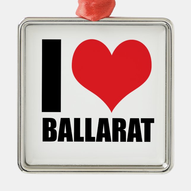 Ornamento De Metal Eu amo Ballarat (Frente)