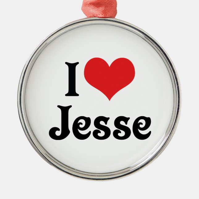 Ornamento De Metal Eu Amo Jesse (Frente)