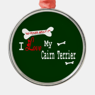 Ornamento De Metal Eu Amo Meu Cairn Terrier