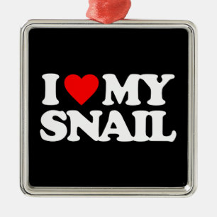 ORNAMENTO DE METAL EU AMO MEU CARACOL
