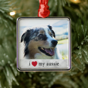 Ornamento De Metal Eu amo meu Natal australiano australiano australia