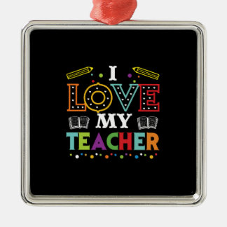Ornamento De Metal Eu Amo Meu Professor