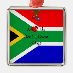 Ornamento De Metal Eu Amo Minha Esposa Sul-Africana