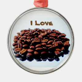 Ornamento De Metal Eu amo o aroma do café