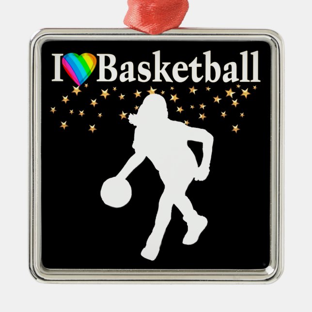 ORNAMENTO DE METAL EU AMO O DESIGN BASQUETEBOL (Frente)