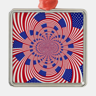 Ornamento De Metal Eu Amo Os Estados Unidos