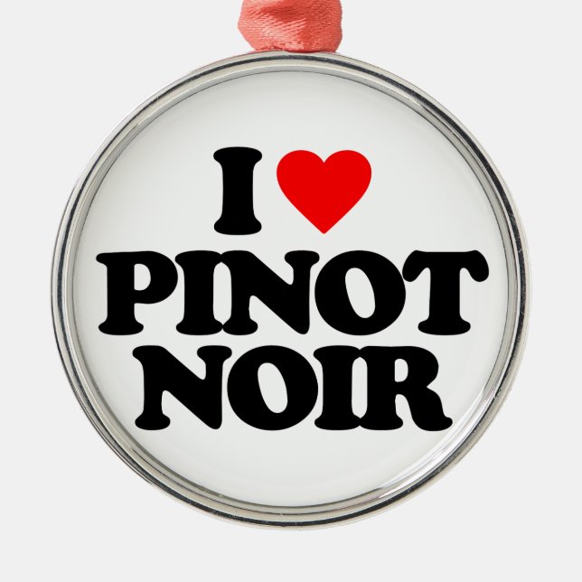 ORNAMENTO DE METAL EU AMO PINOT NOIR (Frente)