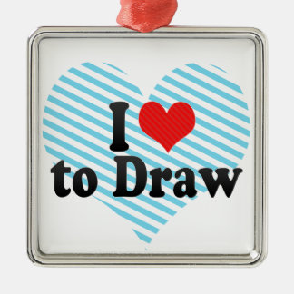 Ornamento De Metal Eu amo tirar