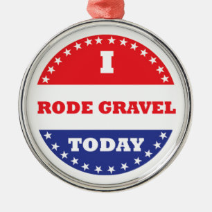 Ornamento De Metal Eu Andei Gravel Hoje
