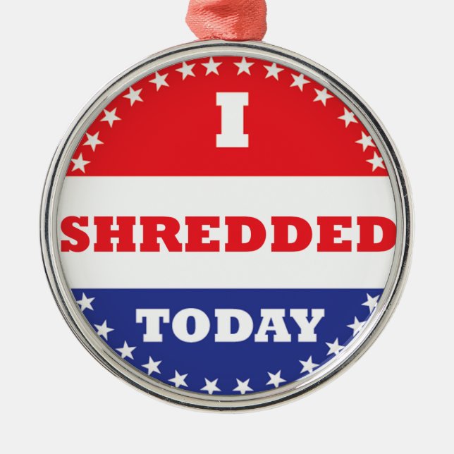 Ornamento De Metal Eu Destruí Hoje (Frente)