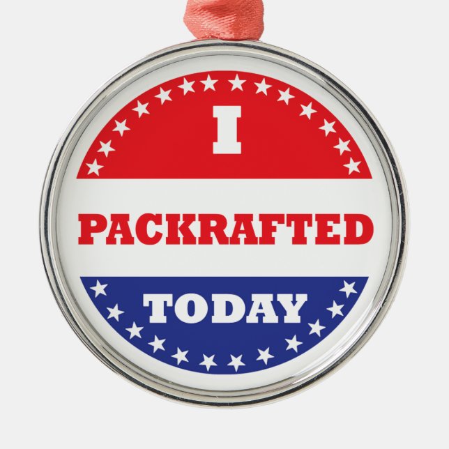 Ornamento De Metal Eu empacotado hoje (Frente)