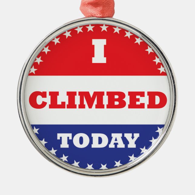 Ornamento De Metal Eu escalei hoje (Frente)