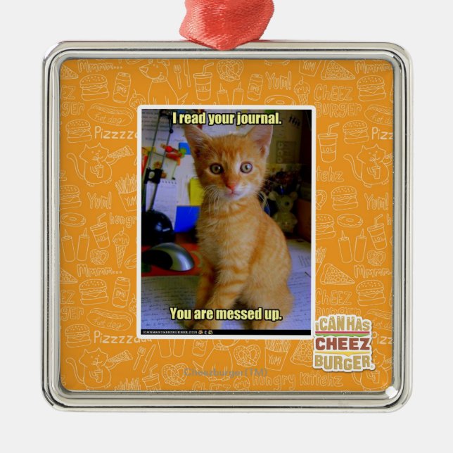 Ornamento De Metal Eu li seu jornal (Frente)